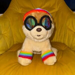 Gund World's Cutest Dog Plush Exercise Band Rainbow Retro 90s Style - EUC